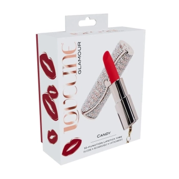 Mini wibrator szminkowy Loveline Candy różowy USB