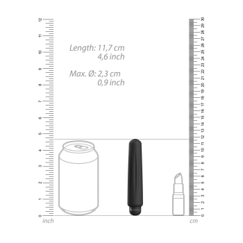 Delia - ABS Bullet With Sleeve - 10-Speeds - Black
