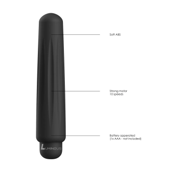 Delia - ABS Bullet With Sleeve - 10-Speeds - Black