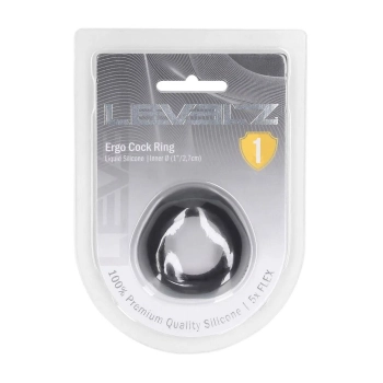 Pierścień erekcyjny Levelz Ergo liquid silicone czarny 5 cm