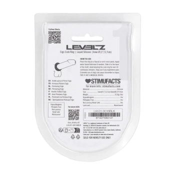 Pierścień erekcyjny Levelz Ergo liquid silicone czarny 5 cm