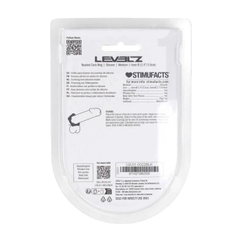 Pierścień erekcyjny silikonowy koralikowy Levelz czarny M 3,5cm