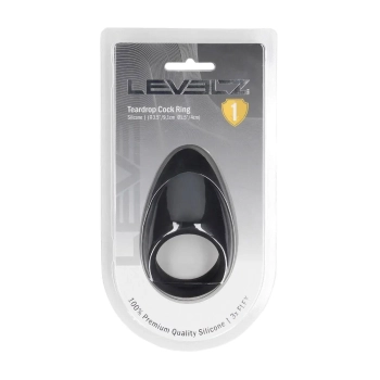 Pierścień erekcyjny łezka silikonowy Levelz czarny 9 cm
