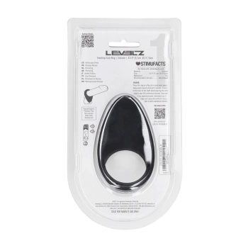 Pierścień erekcyjny łezka silikonowy Levelz czarny 9 cm