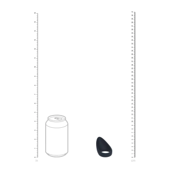 Pierścień erekcyjny łezka silikonowy Levelz czarny 9 cm