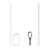 Pierścień erekcyjny Levelz regulowany silikonowy lasso czarny 14 cm