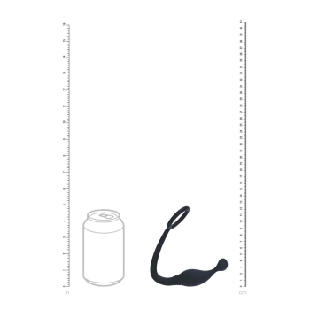 Pierścień erekcyjny silikonowy z stymulatorem prostaty Levelz S czarny 11cm