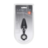 Silikonowy korek analny z pętlą Levelz M czarny 12 cm
