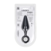 Korek analny silikonowy z pętlą Levelz L czarny 14 cm