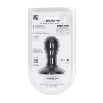 Korek analny z grzechotką Levelz silikonowy S czarny 8,5 cm