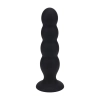 Korek analny silikonowy poczwórny z grzechotką Levelz XL czarny 16,5cm