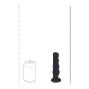 Korek analny silikonowy poczwórny z grzechotką Levelz XL czarny 16,5cm