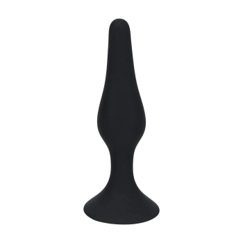 Smukły silikonowy korek analny Levelz M czarny 11,5 cm