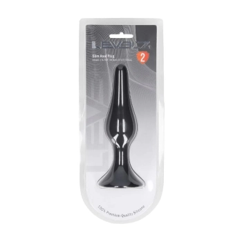 Smukły silikonowy korek analny Levelz XL czarny 15,5 cm