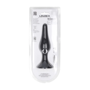 Smukły silikonowy korek analny Levelz XL czarny 15,5 cm