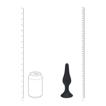 Smukły silikonowy korek analny Levelz XL czarny 15,5 cm