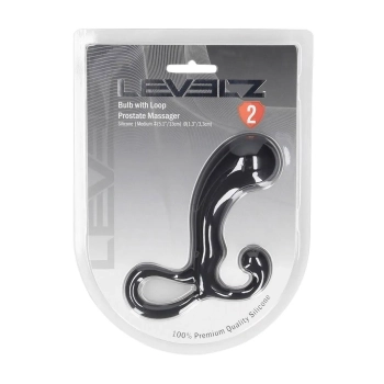Masażer prostaty silikonowy Levelz M czarny 13 cm