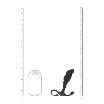 Masażer prostaty silikonowy Levelz falisty L czarny 12,4 cm