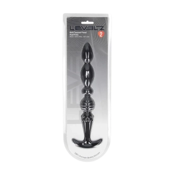 Sonda analna wieloteksturowa Levelz silikonowa czarna 26cm