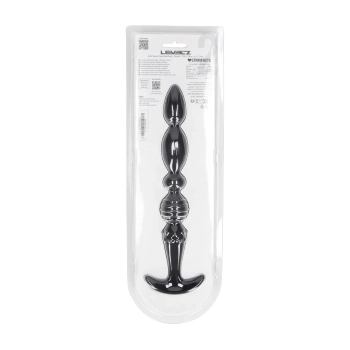Sonda analna wieloteksturowa Levelz silikonowa czarna 26cm