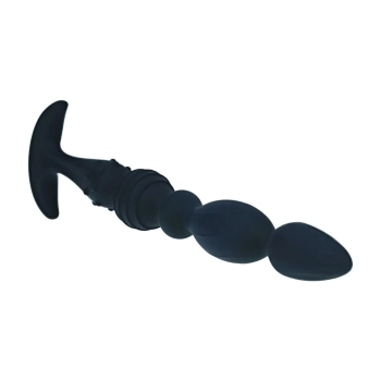 Sonda analna wieloteksturowa Levelz silikonowa czarna 26cm