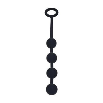 Silikonowe kulki analne okrągłe Levelz S czarne 23cm