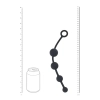 Zakrzywione silikonowe kulki analne Levelz czarne 29,5 cm