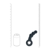Masażer prostaty wibrujący koralikowy z pętlą silikonowy Levelz czarny 15cm