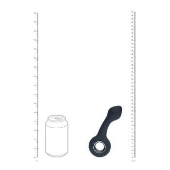 Wibrujący silikonowy masażer prostaty Levelz z pętlą czarny 14,5 cm