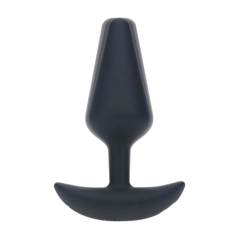 Wibrujący korek analny silikonowy Levelz M czarny 12 cm