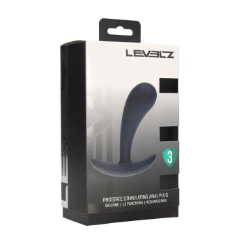 Masażer prostaty wibrujący silikonowy Levelz M czarny 12,5cm