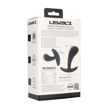 Masażer prostaty wibrujący silikonowy Levelz M czarny 12,5cm