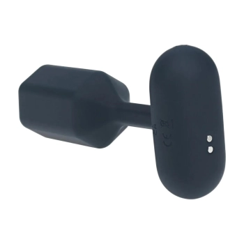 Wibrujący korek analny heksagonalny silikonowy Levelz L czarny 14 cm