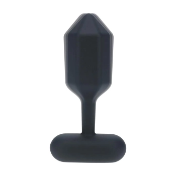 Wibrujący korek analny heksagonalny silikonowy Levelz L czarny 14 cm