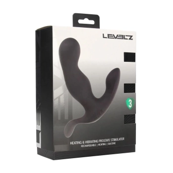Stymulator prostaty Levelz podgrzewany wibrujący silikonowy czarny