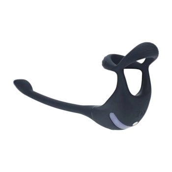 Pierścień wibrujący Levelz Tri O z pilotem silikonowy czarny 22,5 cm