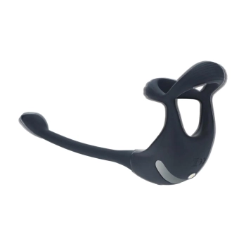 Pierścień wibrujący Levelz Tri O z pilotem silikonowy czarny 22,5 cm