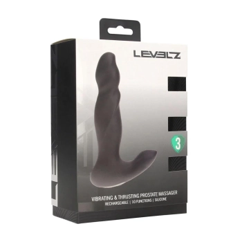 Masażer prostaty Levelz silikonowy pulsujący wibrujący czarny 14,7 cm