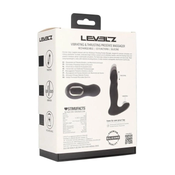Masażer prostaty Levelz silikonowy pulsujący wibrujący czarny 14,7 cm