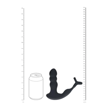 Masażer prostaty z rotującą głowicą Levelz silikonowy czarny 16,8 cm