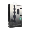 Wibrujący koralikowy korek analny silikonowy Levelz czarny 20 cm