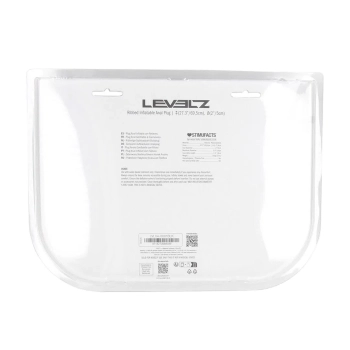 Żebrowany korek analny pompowany silikonowy Levelz by Shots czarny 5 cm