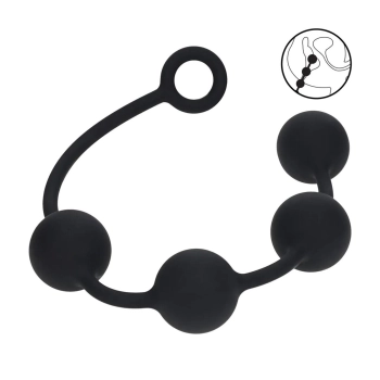 Kulki analne silikonowe Levelz XL 5cm czarne