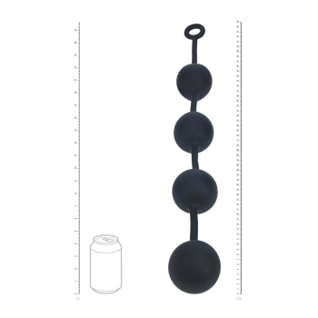 Kulki analne silikonowe Levelz XXL 6 cm czarny