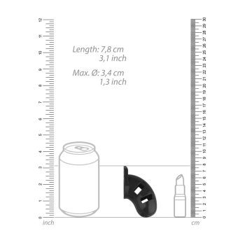 Klatka czystości ManCage Model 13 czarna 9 cm