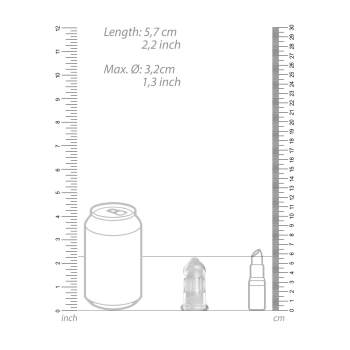 Pas cnoty TPE transparentny ManCage Model 29