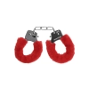 Kajdanki futrzane Ouch Pleasure czerwone 29cm