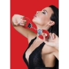 Kajdanki futrzane Ouch Pleasure czerwone 29cm