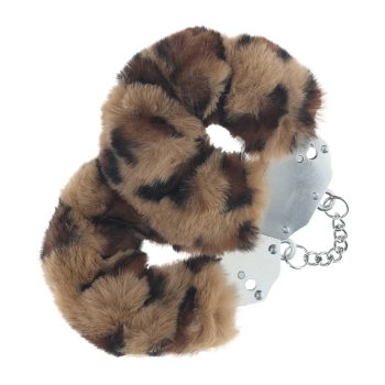 Kajdanki puszyste Ouch! Leopard 24 cm