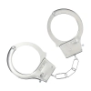 Kajdanki metalowe klasyczne Ouch! srebrne 24 cm